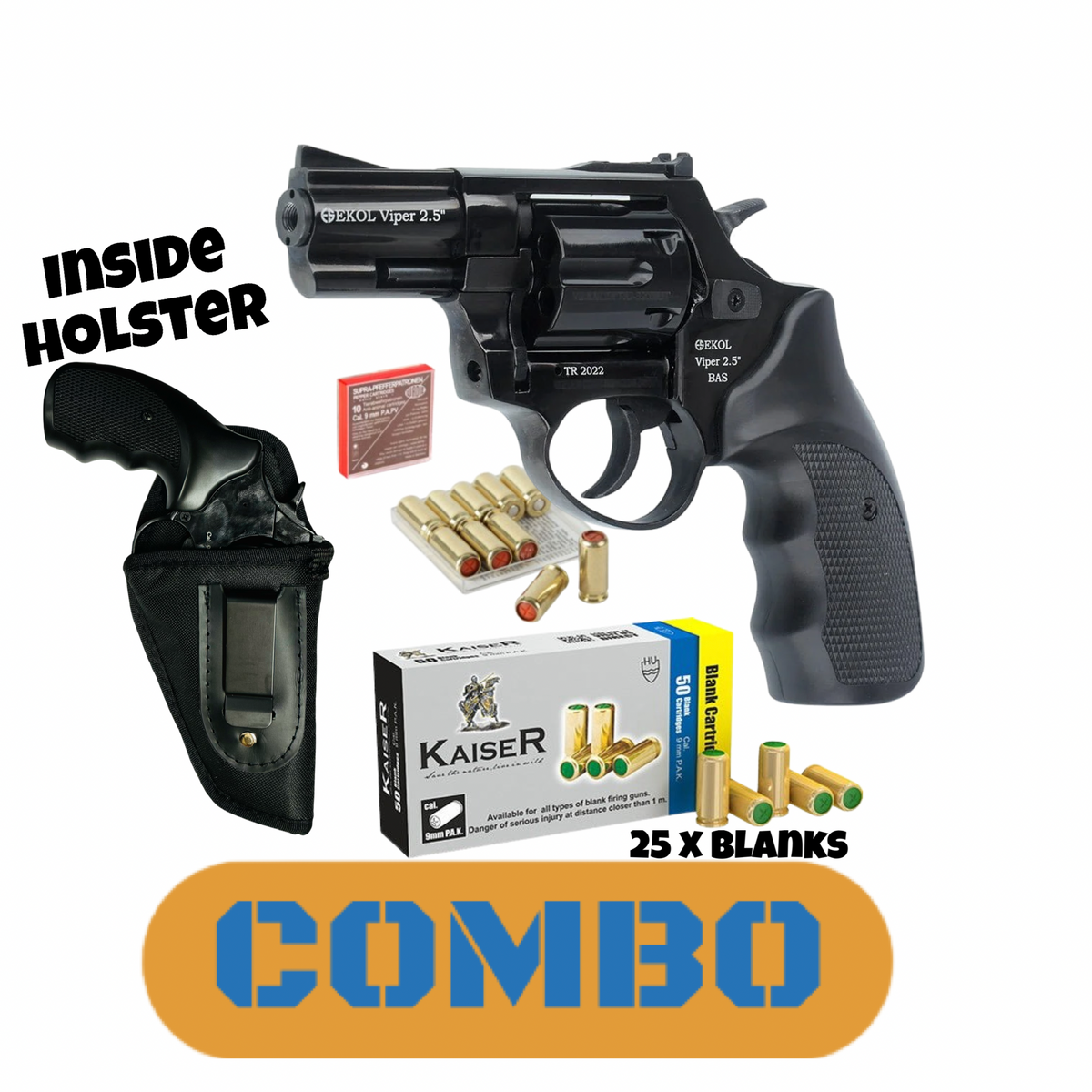 Ekol Viper Revolver Combo (revolover+case+holster+25 blanks