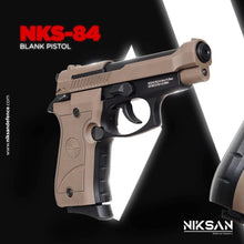 Load image into Gallery viewer, Niksan nks84 Coyote 9mm blank/pepper pistol (includes 25x blanks and holster )
