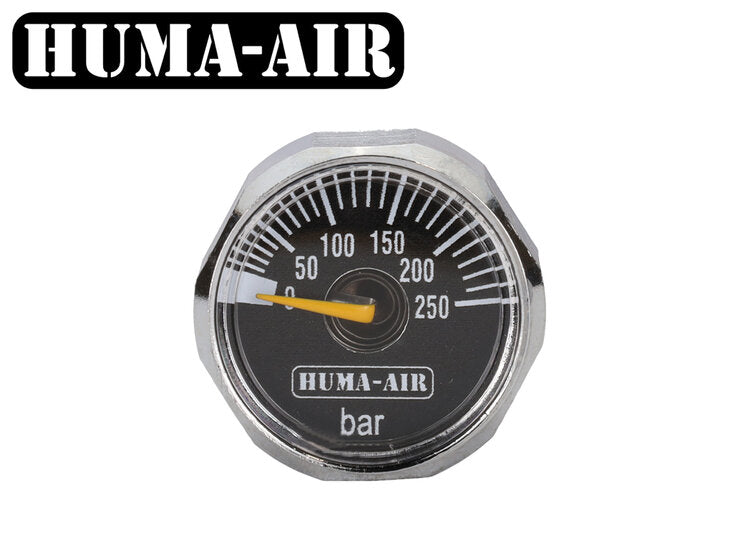 Huma-air Mini Pressure Gauge 23 mm. G1/8 BSP Black Dial