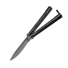 Load image into Gallery viewer, Ace Butterfly Knife w/Black Patterned Handle