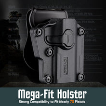 Load image into Gallery viewer, Cytac Mega Fit LEFT HAND paddle holster w/index release & angle adjustment. UHFS