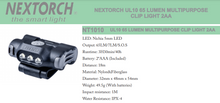 Load image into Gallery viewer, NEXTORCH UL10 65 LUMEN MULTIPURPOSE CLIP LIGHT 2AA