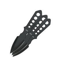 Load image into Gallery viewer, United Cutlery Lightning Bolt Black 3 Piece Throwing Set Medium w/Shoulder Sheath