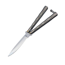 Load image into Gallery viewer, Ace Butterfly Knife w/Satin Contoured Handle