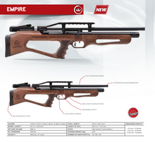 Load image into Gallery viewer, Combo KRAL PUNCHER EMPIRE WALNUT BULLPUP PCP, 5.5MM