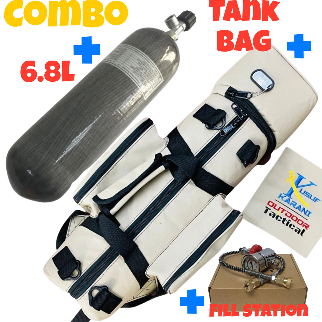 Fill Combo 300 bar 6.8l Cylinder+Tank Bag+Fill Station