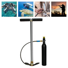Load image into Gallery viewer, 4500PSI 300bar 30mpa Hand Operated Air Pump Stainless Steel Three Stage
