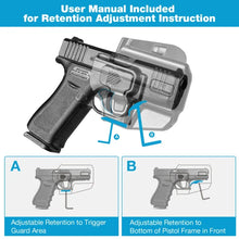 Load image into Gallery viewer, Gunflower Universal OWB index release Holster for Sub-Compacts
