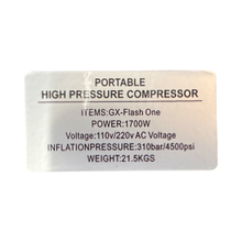 Load image into Gallery viewer, Gx Flash-One Air+Water-cooled 310 bar compressor, digital.
