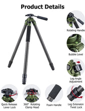 Load image into Gallery viewer, Trakiom Tripod picatinny/arca 65cm to 160cm Carbon

