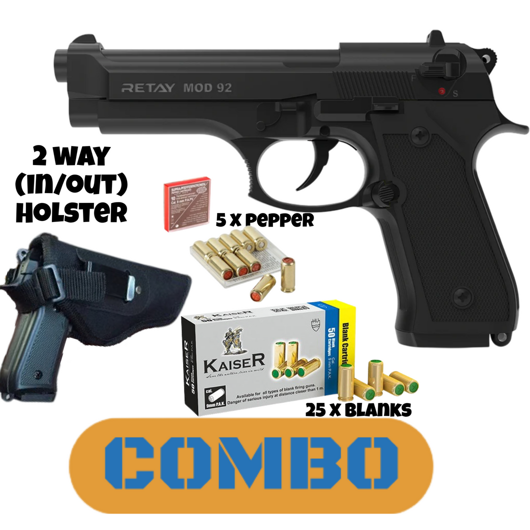 Retay mod92 Combo (pistol+case+25 cartridges + holster)