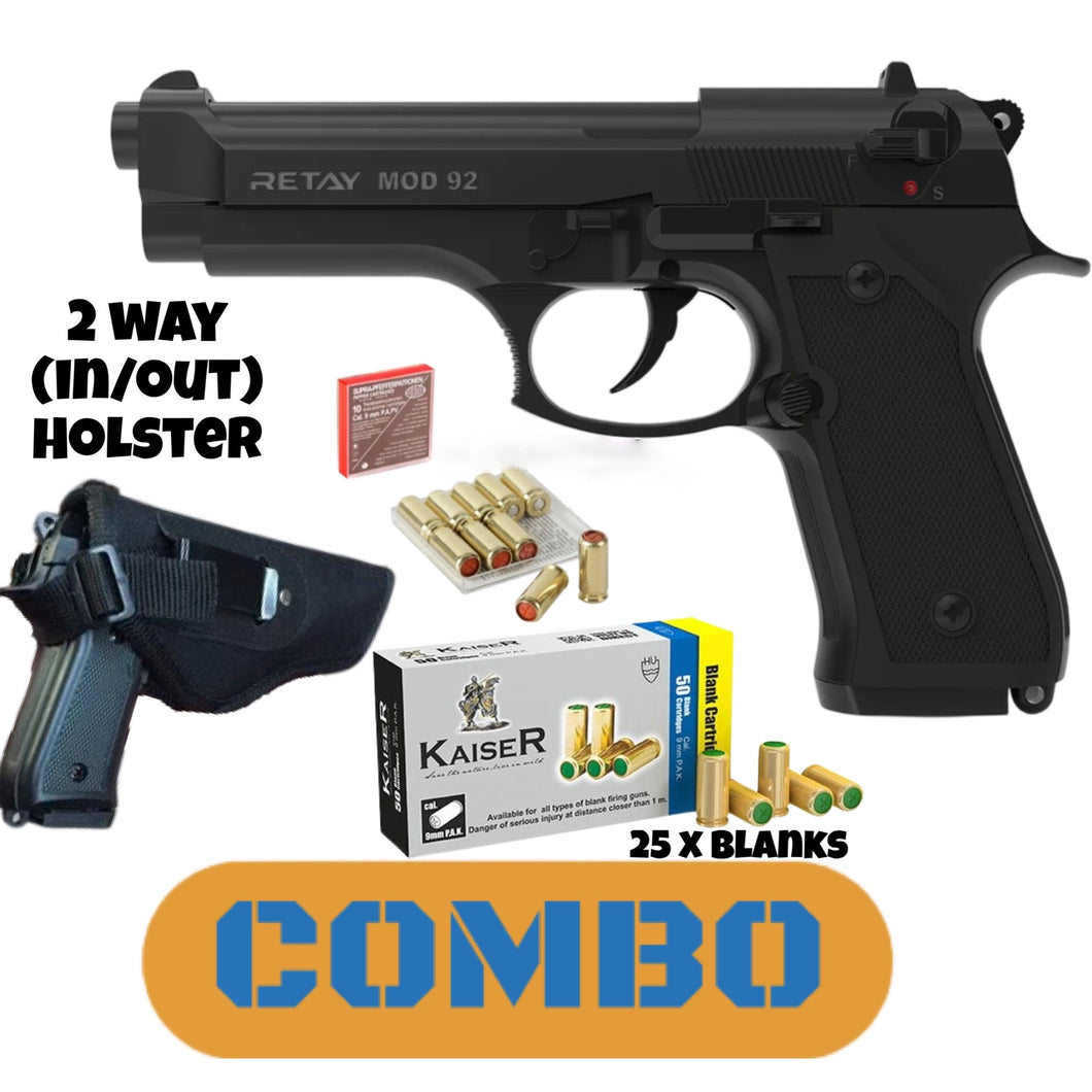 Retay mod92 Combo (pistol+case+25 cartridges + holster)