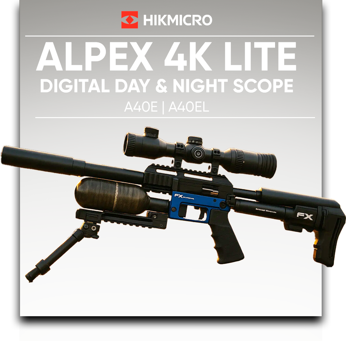 HikMicro Alpex 4K Lite A40EL LRF Night Vision Rifle Scope with
