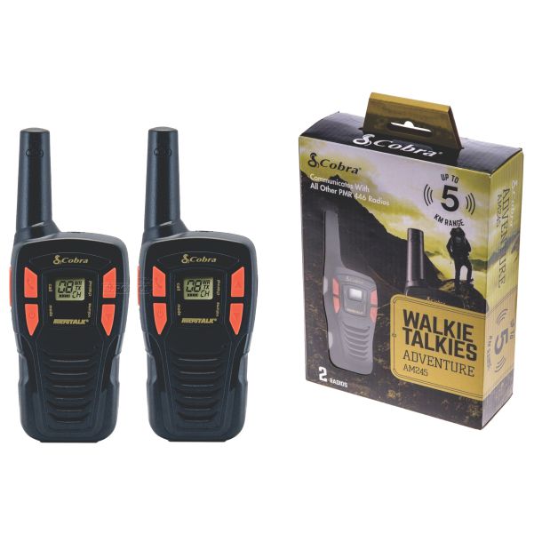COBRA 2-WAY RADIO 5KM (2PACK) AM255