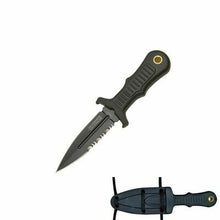 Load image into Gallery viewer, Combat Sub Commander Mini Boot Knife Black w-Boot Sheath
