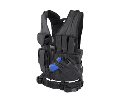Tactical Vest fits medium to xl (adjustable at waist and shoulder)