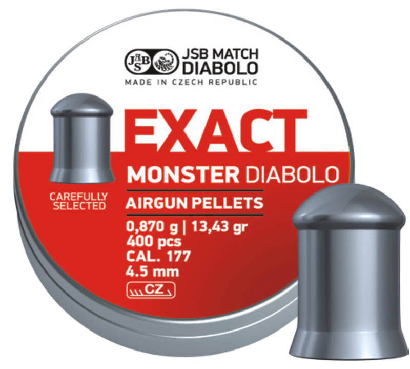 JSB Diabolo Exact Monster Pellets .177/4.52 mm - 400 Pieces