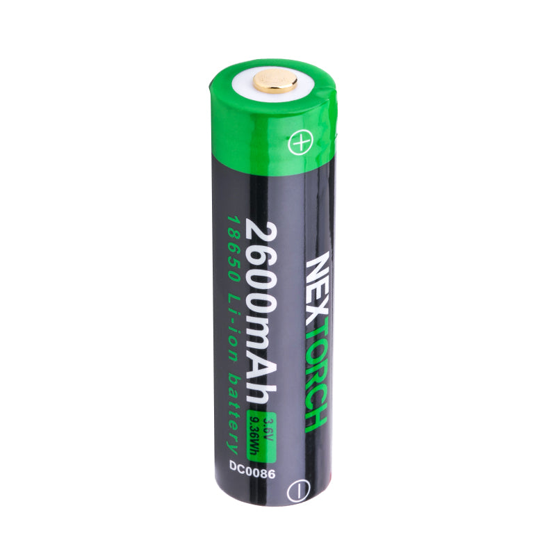 Nextorch 2600 mAh Li-ion Rechargeable 18650 Battery