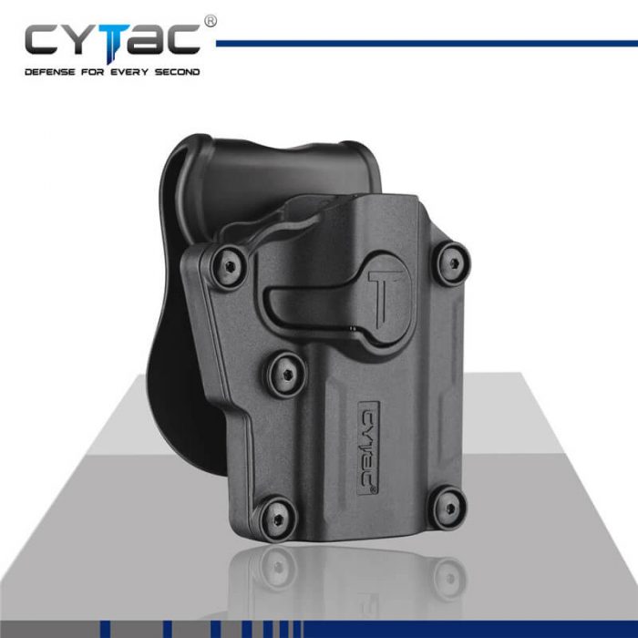 Cytac Mega Fit paddle holster w/index release & angle adjustment. UHFS