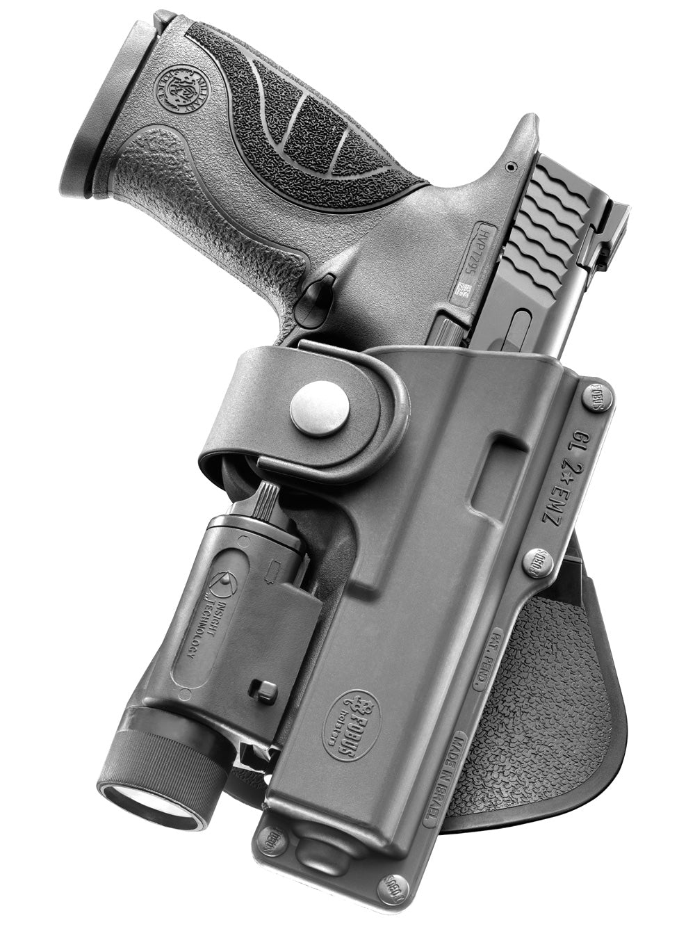 Fobus em19 paddle holster glock 19 (accomodates acc. laser, light etc)