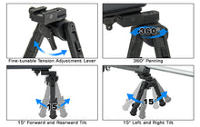 Load image into Gallery viewer, UTG Recon 360 TL Bipod, 8&quot;-12&quot; Center Height, Picatinny
