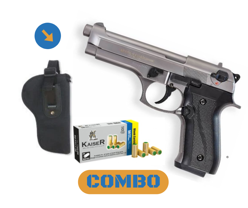Ekol Firat magnum Fume 9mm blank/pepper pistol + 25 blanks + holster