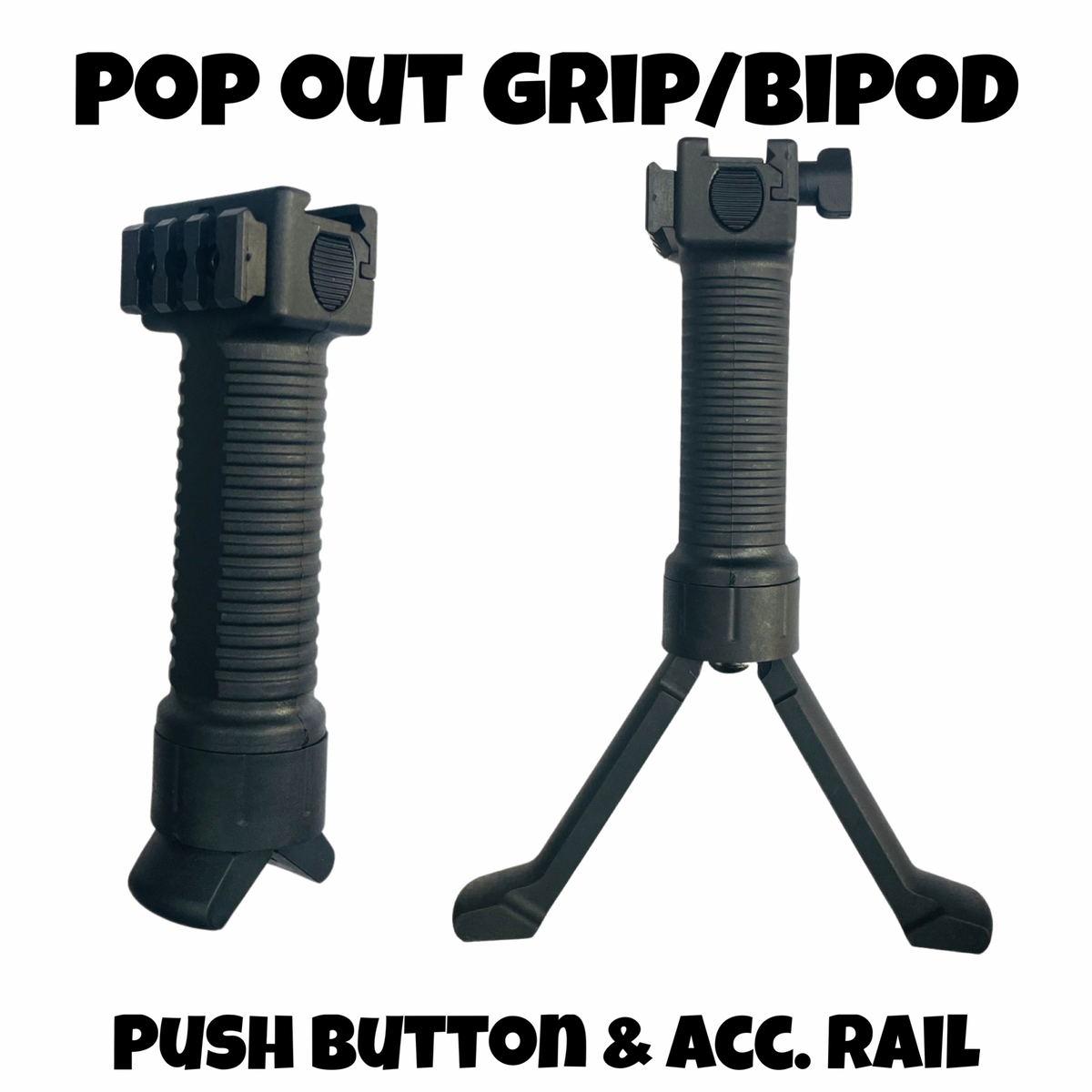 Push button bipod/grip – Karani Outdoor & Tactical
