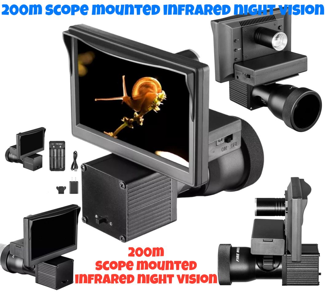Scope mounted 200m infrared night vision