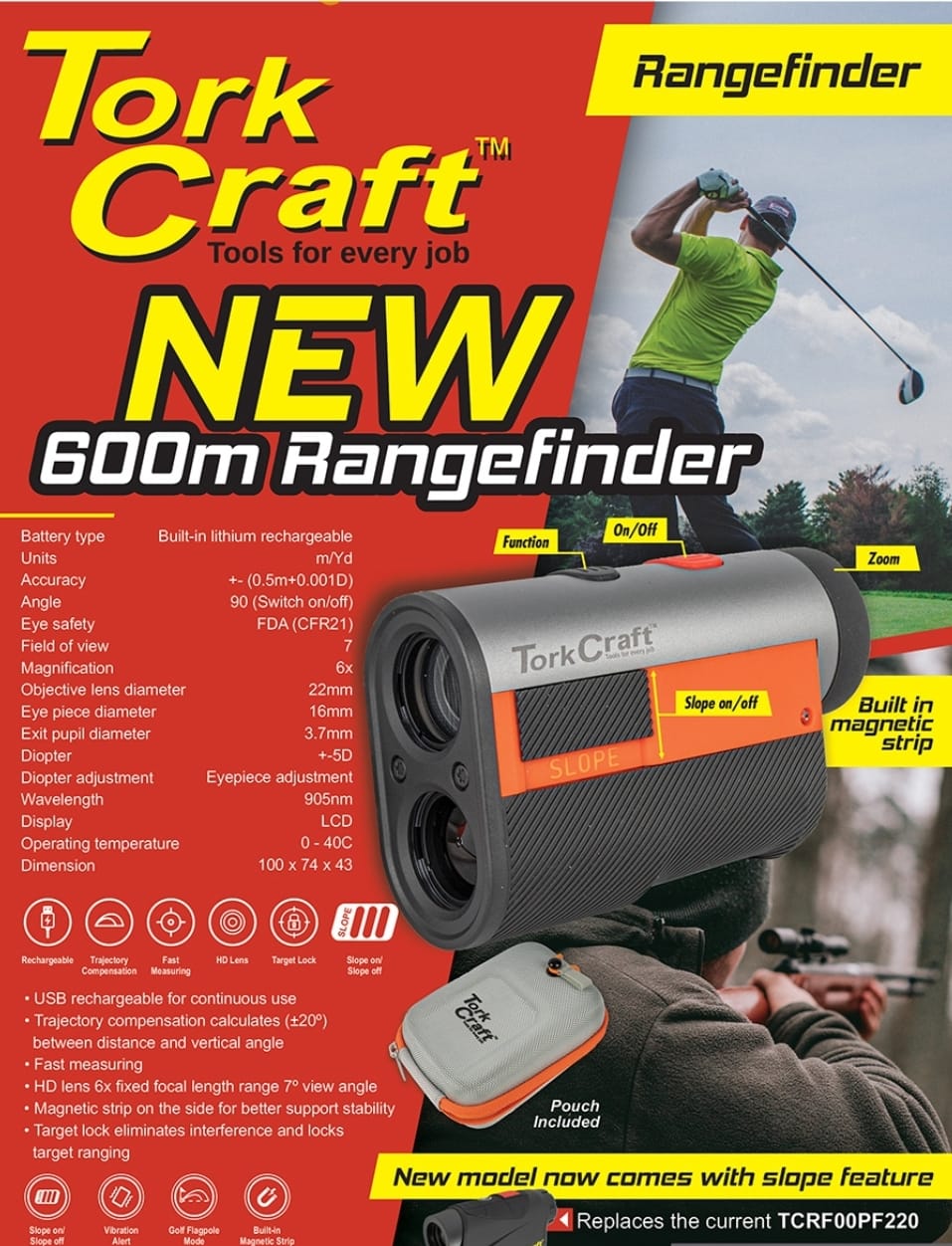 TorkCraft PF220 Range Finder 600M