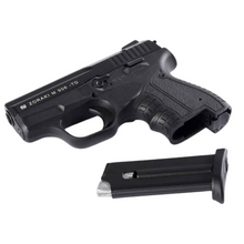 Load image into Gallery viewer, ZORAKI Mini 9mm Blank pepper pistol + 25 blanks + Suede holster
