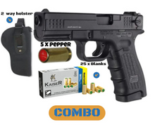 Load image into Gallery viewer, Ceonic m22 9mm Blank-pepper gun + 25 blanks + 5 pepper + holster
