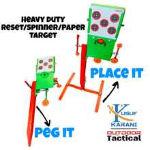 Load image into Gallery viewer, Modular H/duty Reset/Spinner/Paper Target w/peg &amp; base
