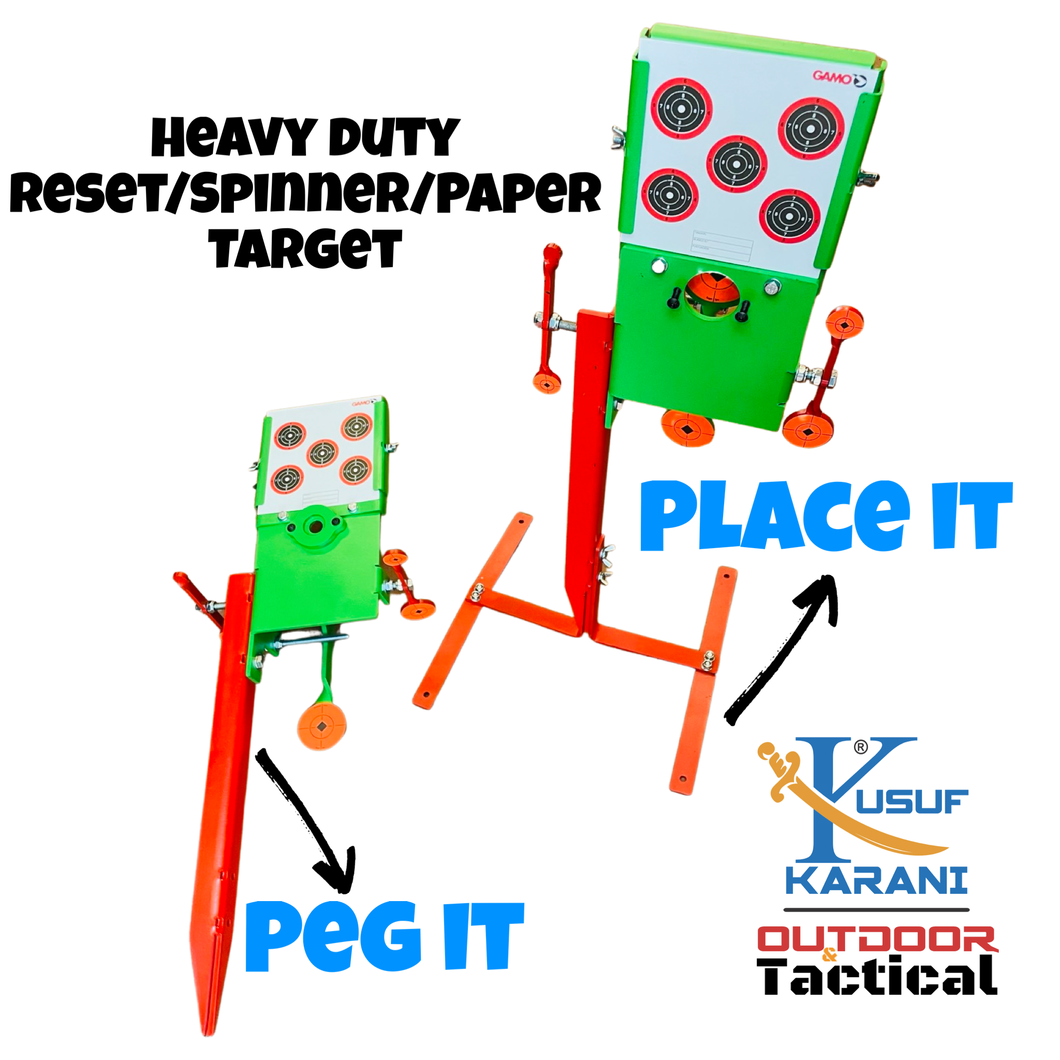 Modular H/duty Reset/Spinner/Paper Target w/peg & base