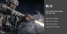 Load image into Gallery viewer, Nextorch WL14 500 Lumens Rechargeable Mini Tactical Light
