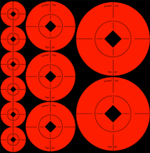Load image into Gallery viewer, Birchwood Casey TARGET SPOTS® ASSORTED SIZE ORANGE TARGETS

